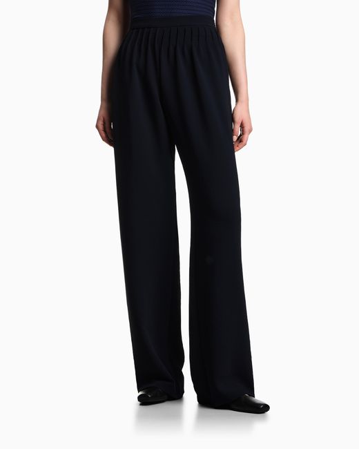 Emporio Armani Blue Icon Trousers With Pleats