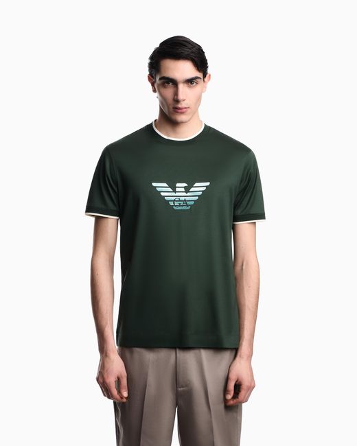 Emporio Armani Green Slim-Fit T-Shirt for men