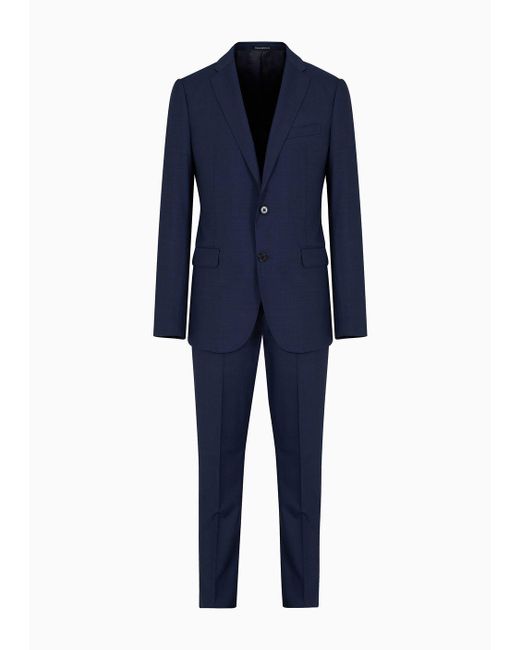 Emporio Armani Blue Slim Fit Suits for men