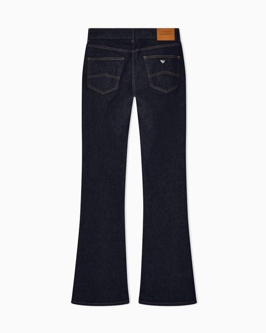 Emporio Armani Blue Denim Slim Fit Mercerized Jeans With 5 Pockets Essential