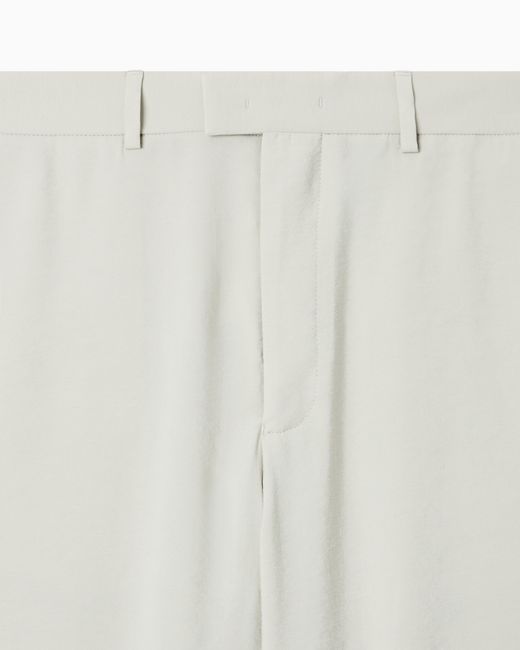 Emporio Armani Brown Icon Peach-Finish Canvas Trousers for men