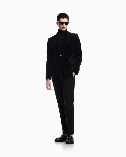 Emporio Armani Black Single-Breasted Jacket for men