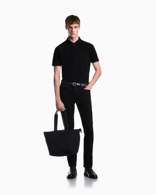 Emporio Armani Blue Slim-Fit Five-Pocket Jeans for men