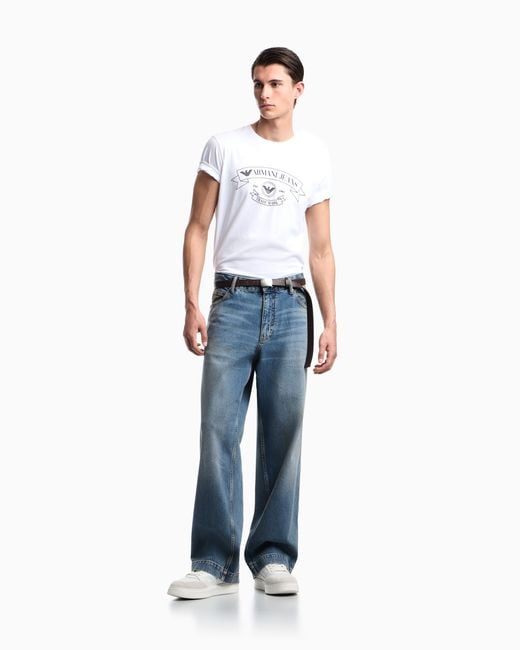 Emporio Armani Blue Armani Jeans J90 Loose-Fit Denim Jeans for men