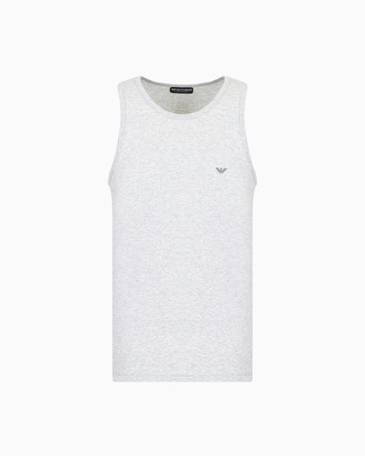 Emporio Armani White Basic Vest for men