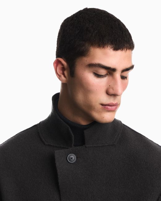 Emporio Armani Black Signature Capsule Collection Boiled Wool Jacket for men