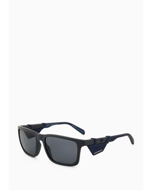 Emporio Armani Sonnenbrille Mit Rechteckiger Fassung in Gray für Herren