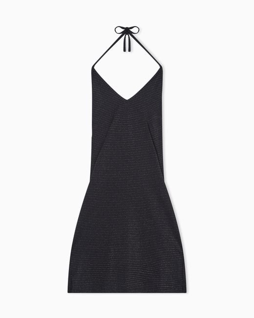 Emporio Armani Blue Lycra And Lurex Beach Dress