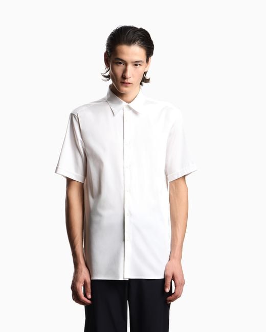 Emporio Armani White Short-Sleeved Shirt for men