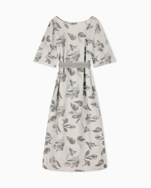 Emporio Armani White V-Neck Dress