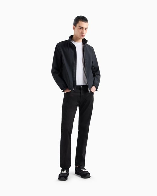 Vaqueros J45 Regular Fit De Cómoda Sarga De Denim Lavado De 10,5 Onzas Emporio Armani de hombre de color Black