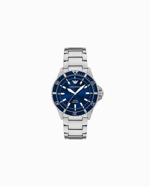 Orologio World Explorer A Tre Lancette di Emporio Armani in Blue da Uomo