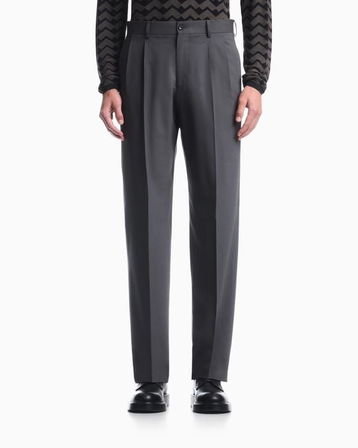 Emporio Armani Gray Trousers for men