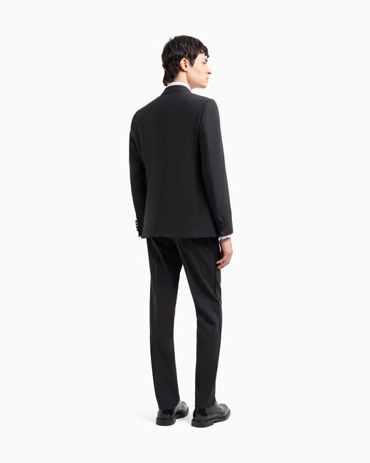 Emporio Armani Black Stretch Tuxedo for men