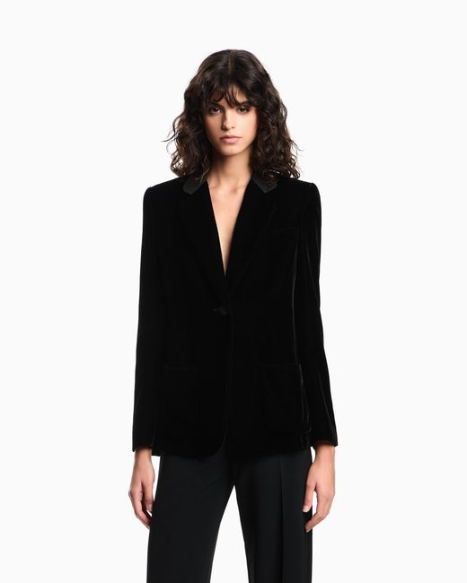 Emporio Armani Black Single-Breasted Blazer