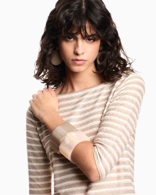 Emporio Armani Natural Jumper With Three-Quarter Length Sleeves