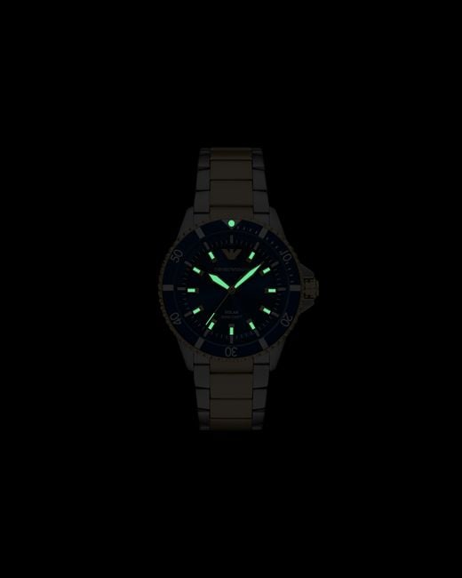 Emporio Armani Blue Steel Strap Watches for men