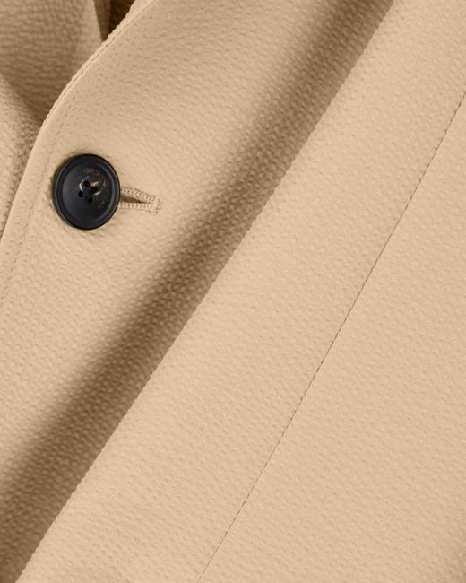 Emporio Armani Natural Seersucker Blazer With Down Padding And A Regular Fit for men