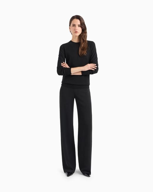 Emporio Armani Black Crew Neck Jumper