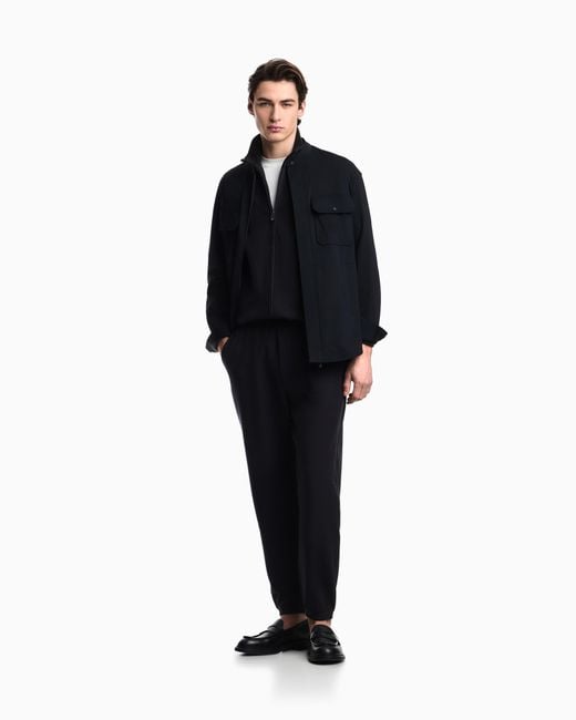 Emporio Armani Blue Full-Zip Sweatshirt for men