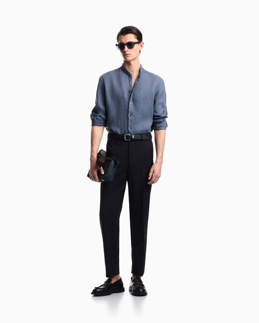 Emporio Armani Blue Trousers for men