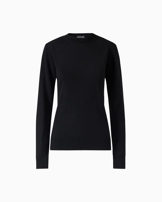 Emporio Armani Black Crew Neck Jumper