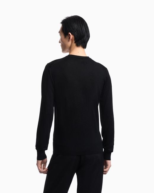 Emporio Armani Black Pullover Essential for men