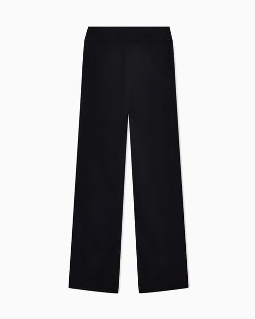 Emporio Armani Black Flowy Trousers Essential
