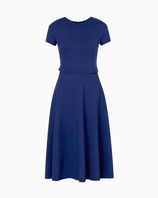 Emporio Armani Blue Short-Sleeved Dress