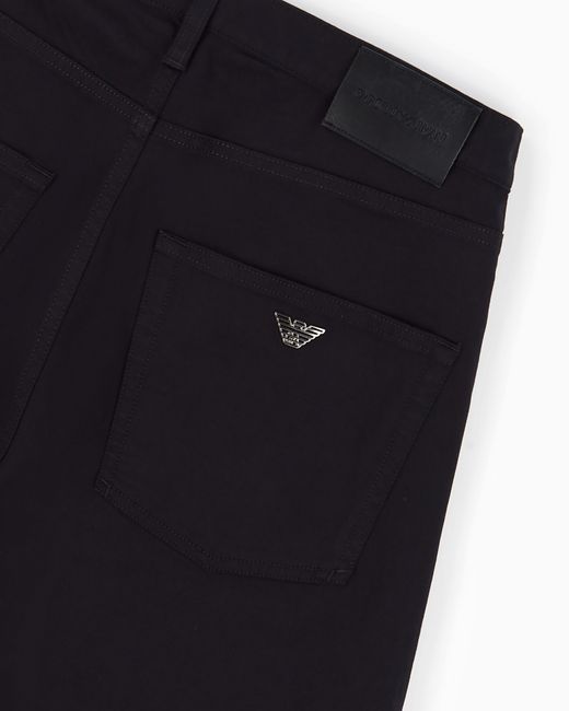 Emporio Armani Blue J45 Regular-Fit, Stretch-Gabardine Jeans for men
