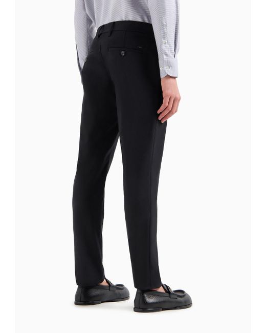 Emporio Armani Comfort gabardine Chinos in Black for Men Lyst UK