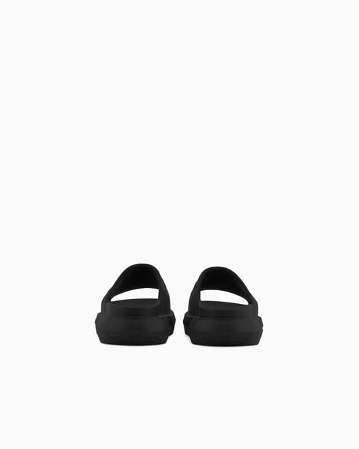Emporio Armani White Monobloc Sandals With Logo for men