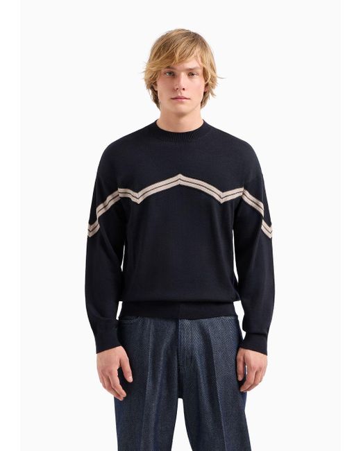 Emporio Armani Blue Sweaters for men