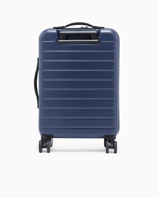 Trolley De Cabine En Abs Avec Détail Saffiano Et Plaquette Aigle Emporio Armani pour homme en coloris Blue