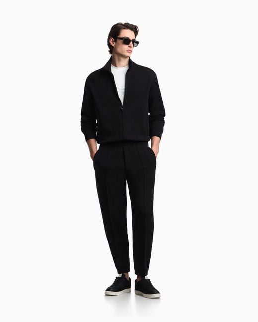 Emporio Armani Black Full-Zip Sweatshirt for men