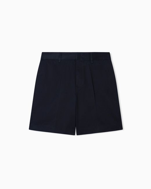 Emporio Armani Black Comfort Cotton Chino Bermuda Shorts for men