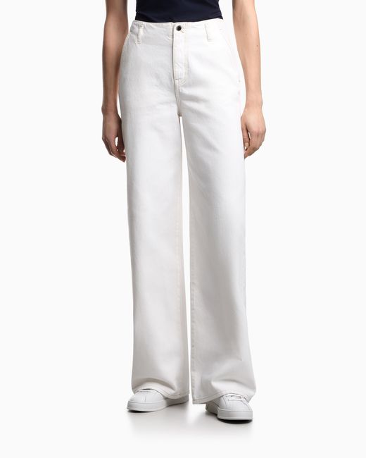 Emporio Armani White J2H Relaxed-Fit Jeans