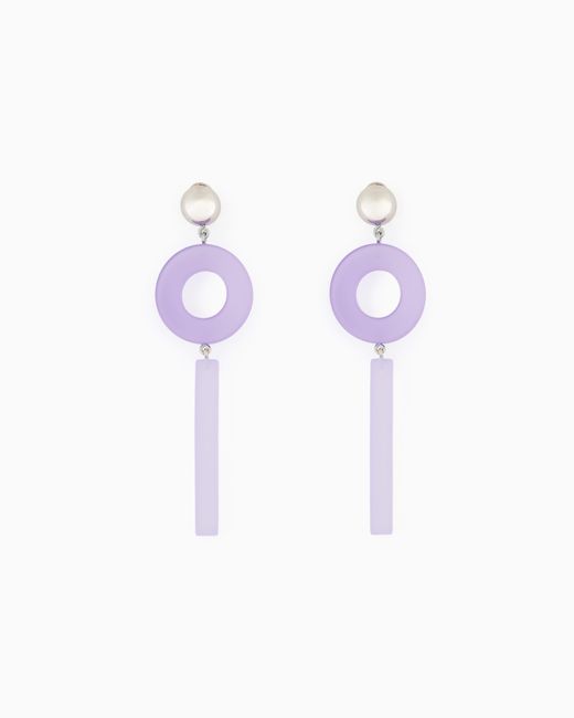 Emporio Armani Purple Ohrhänger Mit Geometrischen Formen