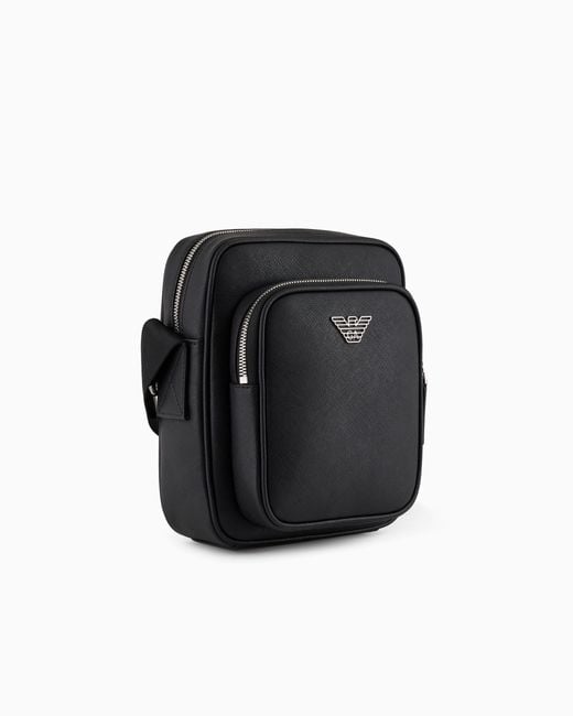 Emporio Armani Black Eagle Plate Bag for men