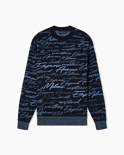 Maglione di Emporio Armani in Blue da Uomo