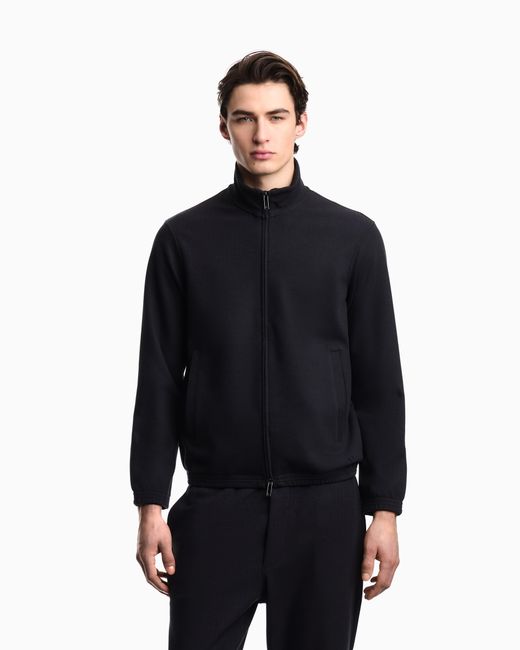 Emporio Armani Blue Full-Zip Sweatshirt for men