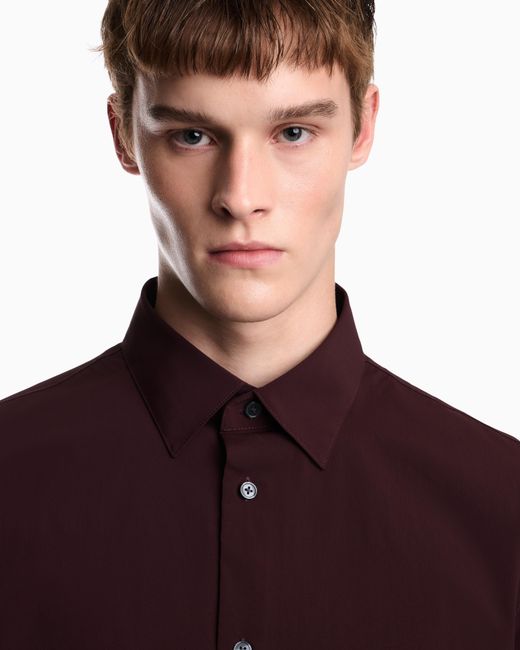 Emporio Armani Purple Regular Fit Shirt for men