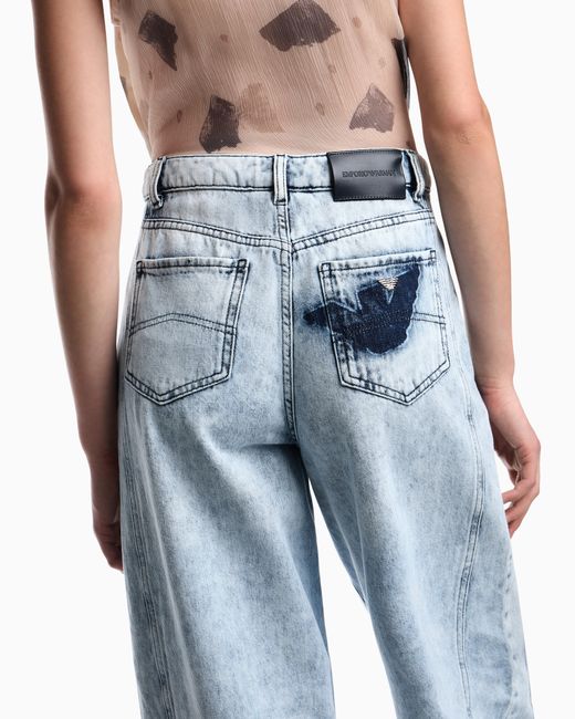 Emporio Armani Blue J3I Relaxed-Fit Jeans