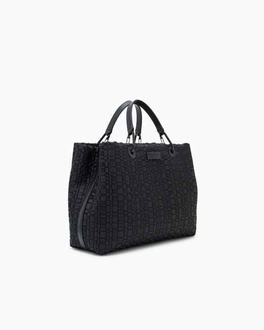 Emporio Armani Black Myea Medium Shopper Bag