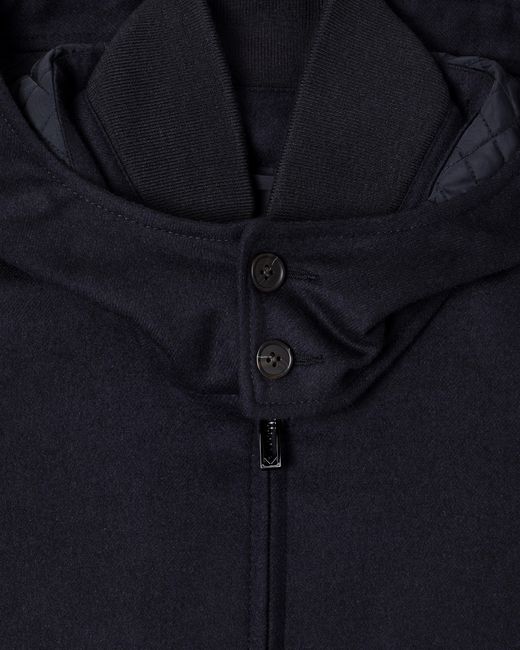 Emporio Armani Blue Hooded Blouson for men