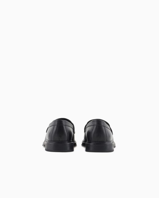 Emporio Armani White Slip-On Loafer for men