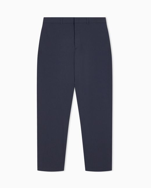 Emporio Armani Blue Trousers With Regular Fit for men