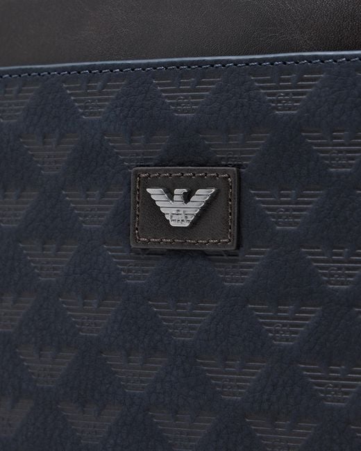 Emporio Armani Blue Crossbody Camera Bag for men