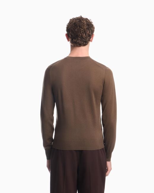 Emporio Armani Green Pullover Essential for men