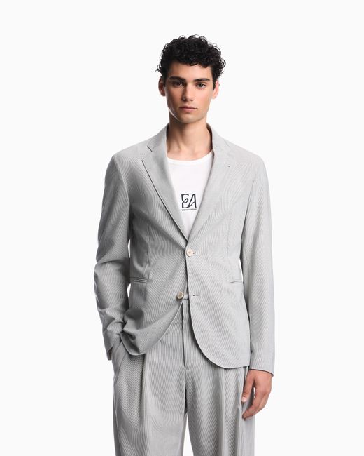 Emporio Armani Gray Unlined Blazer for men